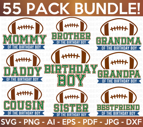 Football Birthday SVG Bundle