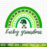 Lucky Grandma St. Patrick Rainbow SVG