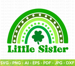 Little Sister St. Ratrick Rainbow SVG