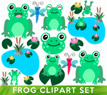 Frog Clipart Set