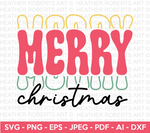 Merry Christmas Retro SVG