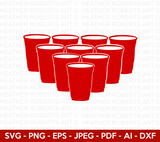 Beer Pong Cups Svg