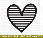 Horizontal Pattern Heart SVG