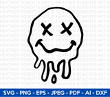 Dripping Happy Face Svg