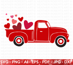 Valentine Red Truck SVG