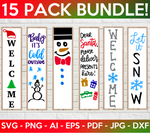 Christmas Porch Sign Colored SVG Bundle