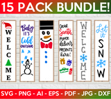 Christmas Porch Sign Colored SVG Bundle