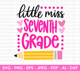 Little Miss Seventh Grade Svg