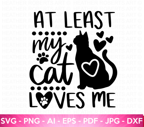 My Cat Loves Me SVG