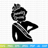 Birthday Queen of January SVG