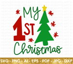 My First Christmas Colored SVG
