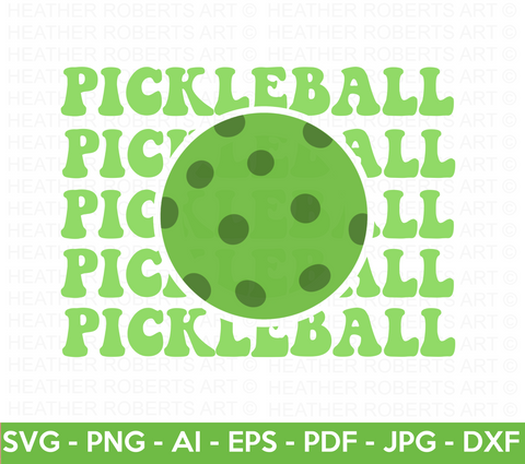 Retro Pickleball SVG