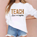 Teach Love Inspire SVG, Half Leopard SVG