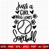 Softball Girl SVG