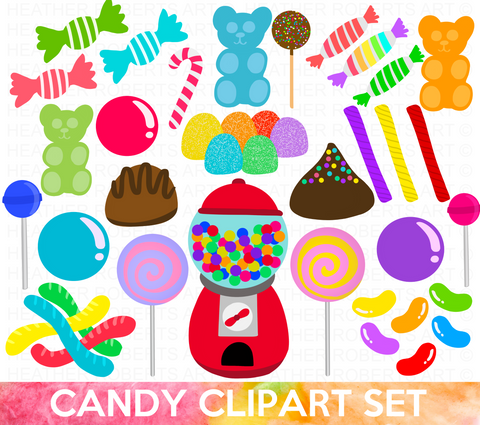 Candy PNG Clipart Set , Sublimation