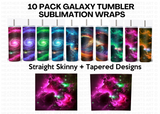 20 Oz Galaxy Tumbler Sublimation Wraps Bundle