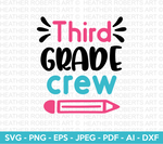 Third Grade Crew Svg