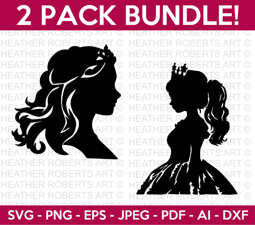 Princess Mini Svg Princess Mini SVG Bundle – Heather Roberts Art