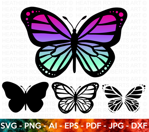 Layered Butterfly SVG