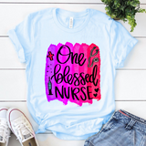 One Blessed Nurse Sublimation PNG