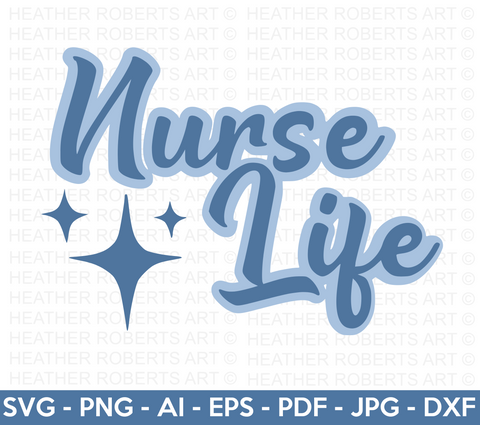 Nurse Life Layered Retro SVG