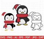 Christmas Penguins SVG Bundle