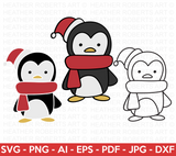 Christmas Penguins SVG Bundle