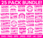 Retro Cancer Awareness SVG Bundle