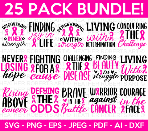 Cancer Awareness SVG Bundle