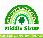 Middle Sister St. Patrick Rainbow SVG