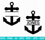 Anchor Split Frame SVG