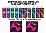 20 Oz Galaxy Tumbler Sublimation Wraps Bundle