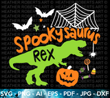 Halloween Dinosaur - Spooky Saurus Rex Colored SVG