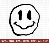 Melted Smiley Face Svg