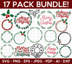 Christmas Wreaths SVG Bundle