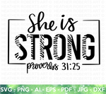 She is Strong SVG