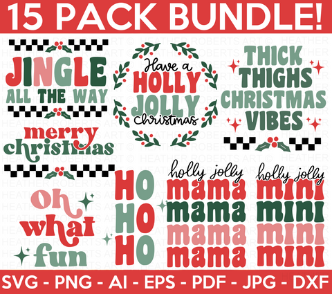 Retro Christmas SVG Bundle