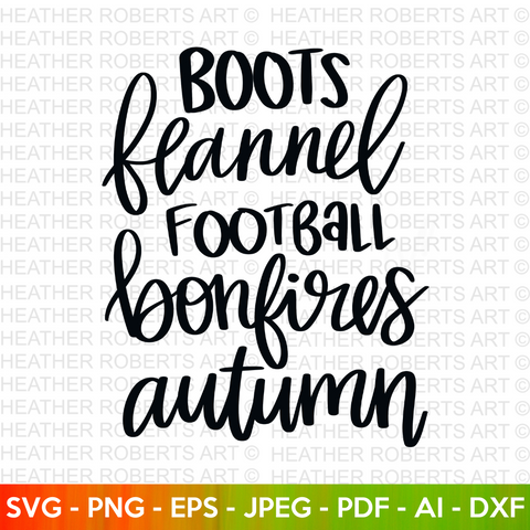 Boots Flannel Football Autumn SVG