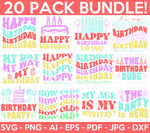 Retro Birthday SVG Bundle