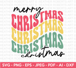 Merry Christmas Retro SVG