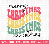 Merry Christmas Retro SVG