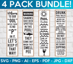 Funny Pool Signs SVG Bundle