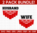 Husband and Wife Beer Pong Mini Svg Bundle