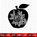 Floral Apple SVG