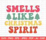 Smells Like Christmas Spirit Retro SVG