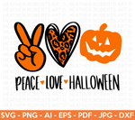 Peace Love Halloween SVG