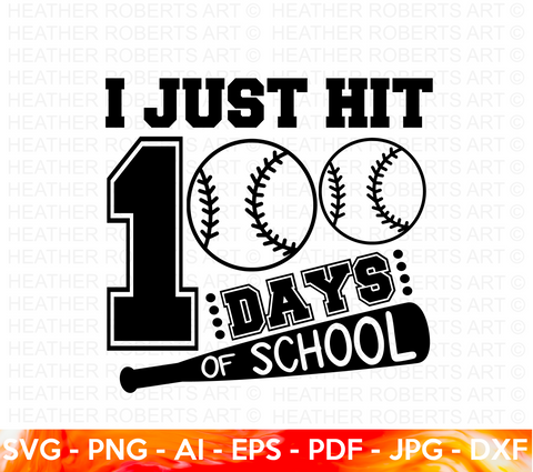 Hit 100 Days of School SVG