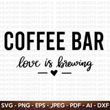 Coffee Bar Sign Svg