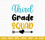 Third Grade Squad Svg