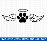 Dog Angel Wings SVG